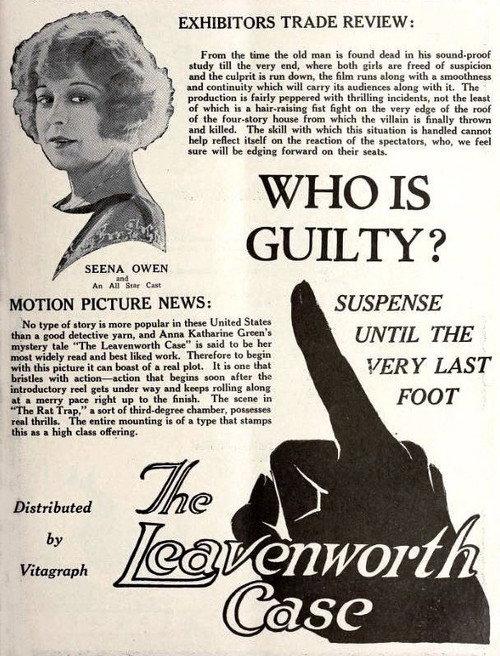 The Leavenworth Case 1923 official movie poster