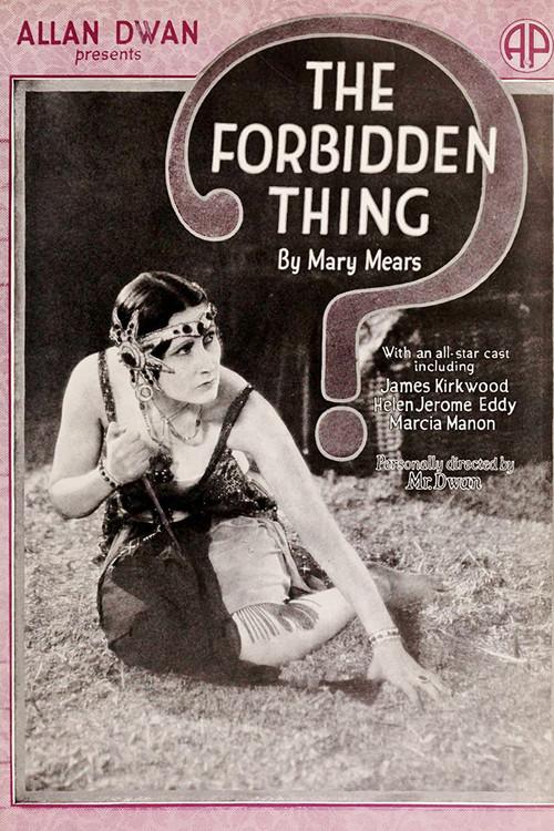 The Forbidden Thing 1920 official movie poster