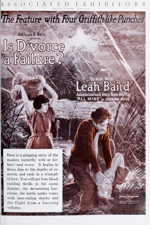 Is Divorce a Failure? 1923 official movie poster