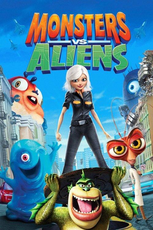 Monsters vs Aliens 2009 official movie poster