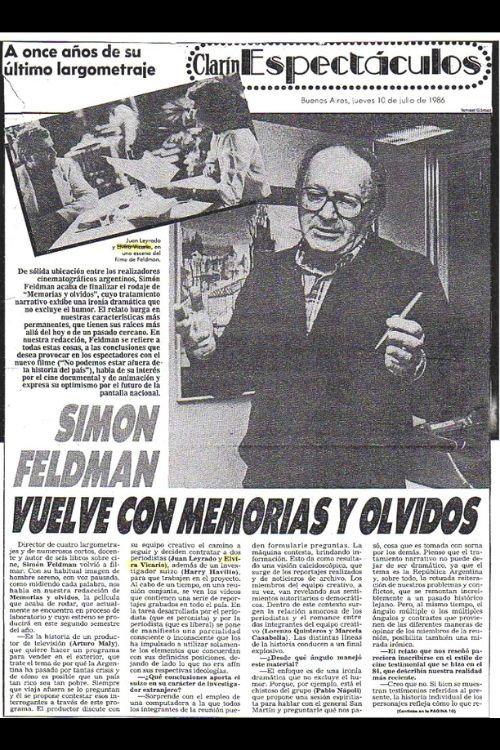 Memorias y olvidos 1987 official movie poster