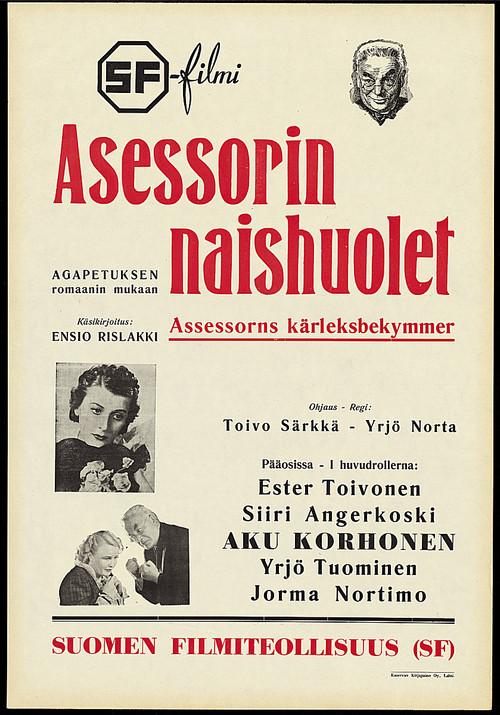 Asessorin naishuolet 1937 official movie poster