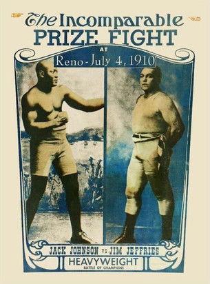 Jeffries-Johnson World's Championship Boxing Contest 1910 official movie poster