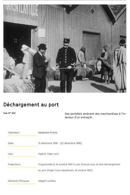 Unloading at the Port 1897 official movie poster