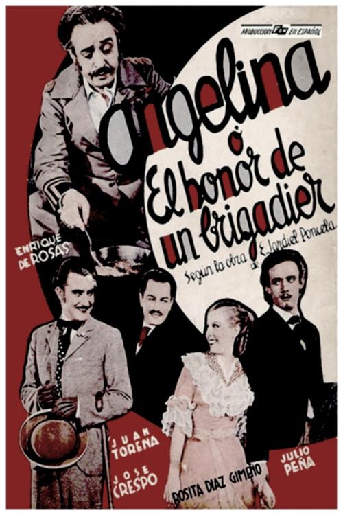Angelina, o El honor de un brigadier 1935 official movie poster