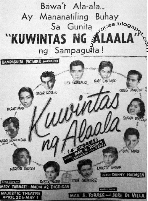 Kuwintas ng Alaala 1960 official movie poster
