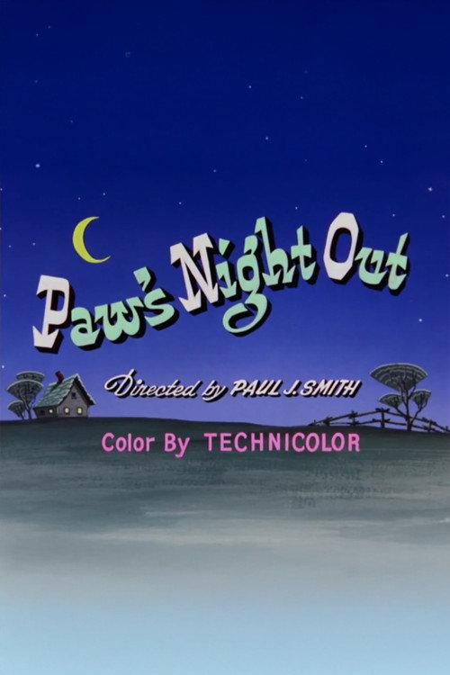 Paw's Night Out 1954 official movie poster