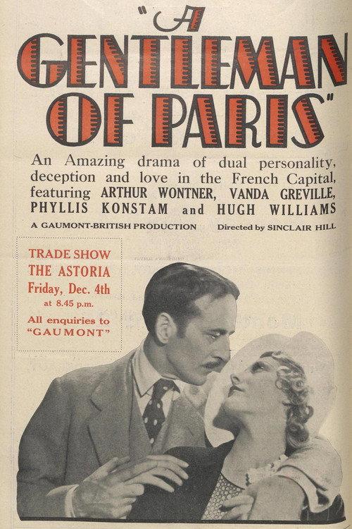 A Gentleman of Paris 1931 official movie poster