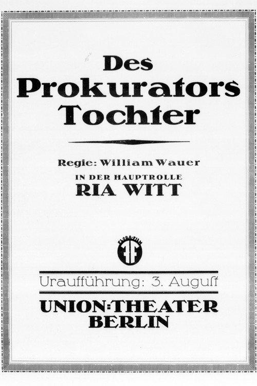 Des Prokurators Tochter 1917 official movie poster