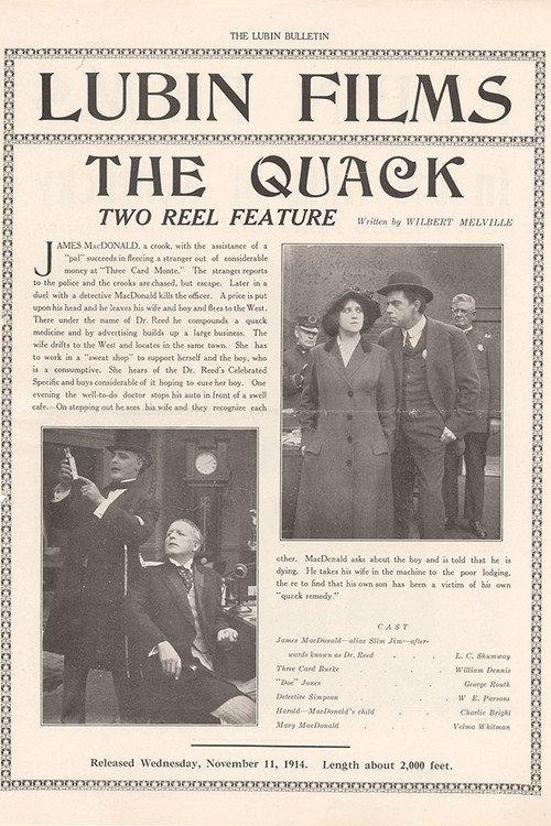 The Quack 1914 official movie poster