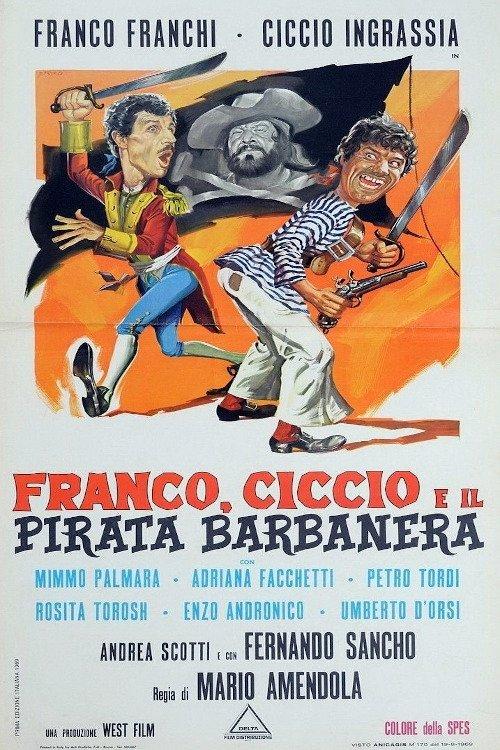 Franco, Ciccio and the Pirate Blackbeard 1969 official movie poster
