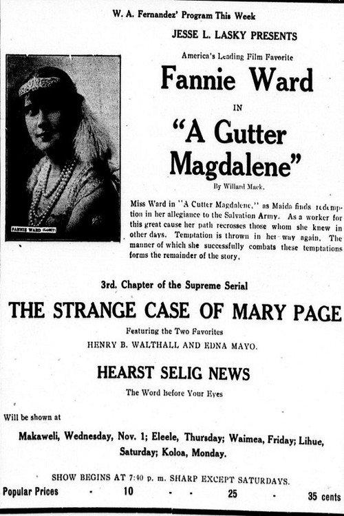 A Gutter Magdalene 1916 official movie poster