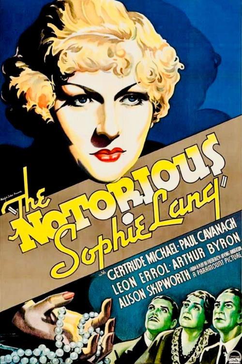 The Notorious Sophie Lang 1934 official movie poster