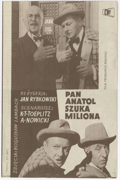 Pan Anatol szuka miliona 1959 official movie poster