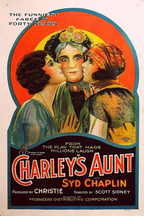 Charley's Aunt 1925 official movie poster