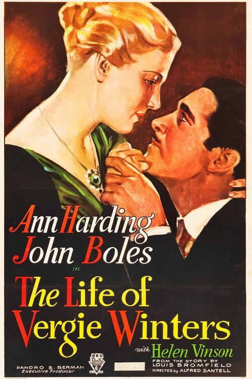 The Life of Vergie Winters 1934 official movie poster