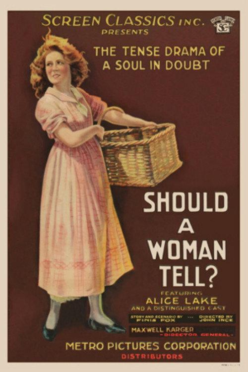 Should a Woman Tell? 1919 official movie poster