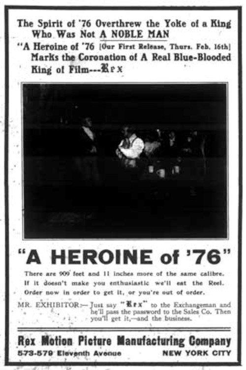 A Heroine of '76 1911 official movie poster