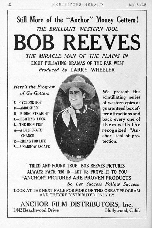 Cyclone Bob 1925 official movie poster