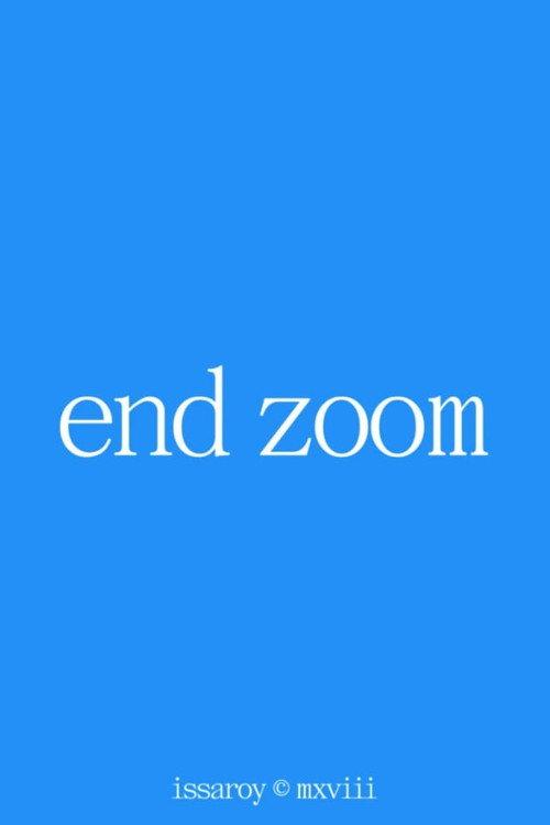 End Zoom 2020 official movie poster