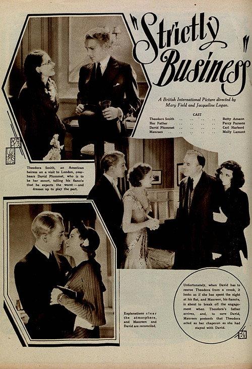 Strictly Business 1931 official movie poster