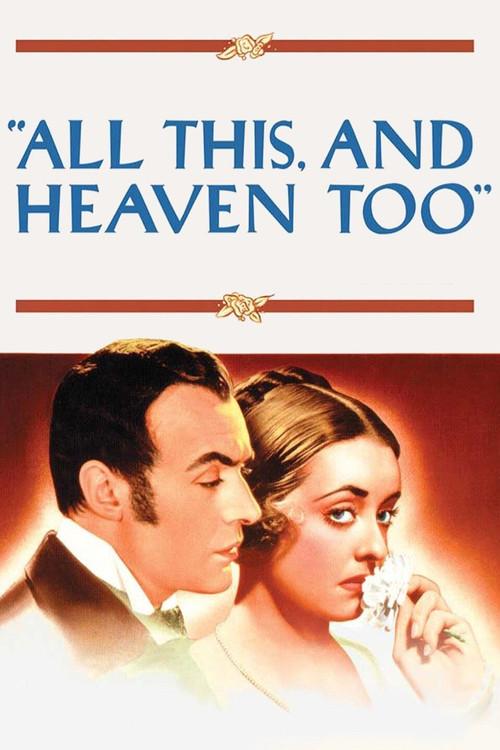 All This, and Heaven Too 1940 official movie poster