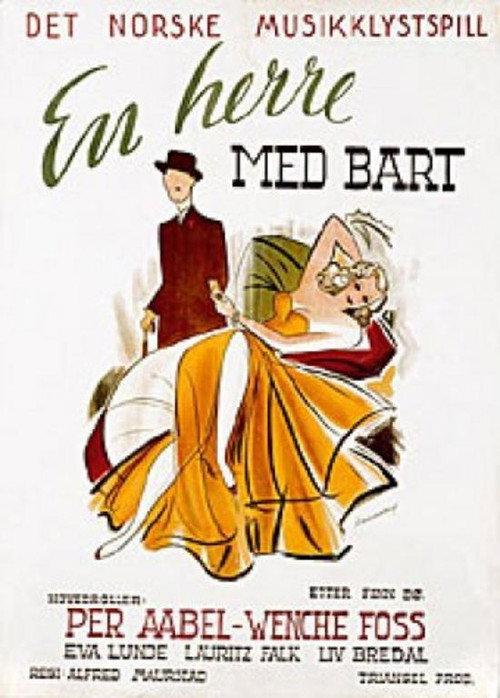 En herre med bart 1942 official movie poster