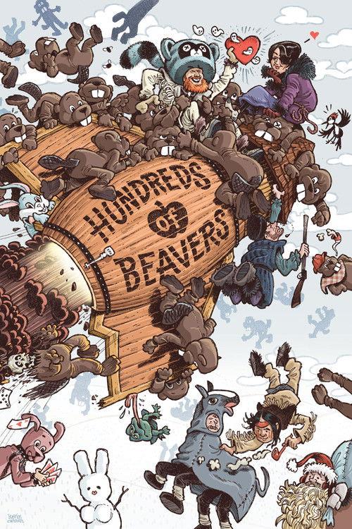 Hundreds of Beavers 2024 official movie poster