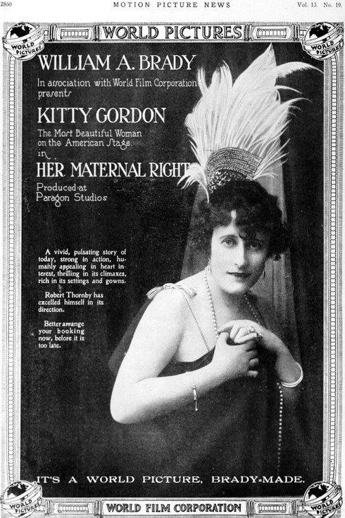 Her Maternal Right 1916 official movie poster