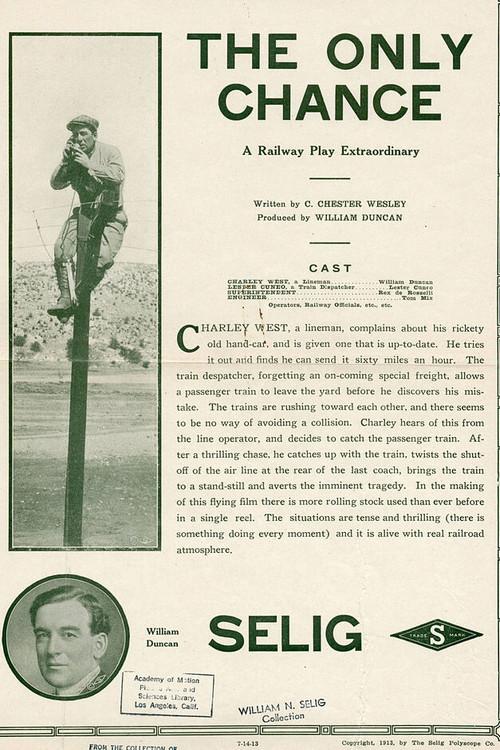The Only Chance 1913 official movie poster