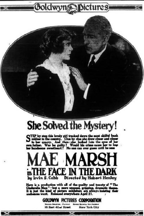The Face in the Dark 1918 official movie poster