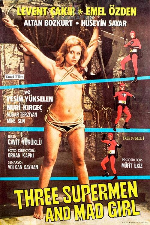 Three Supermen and Mad Girl 1973 official movie poster