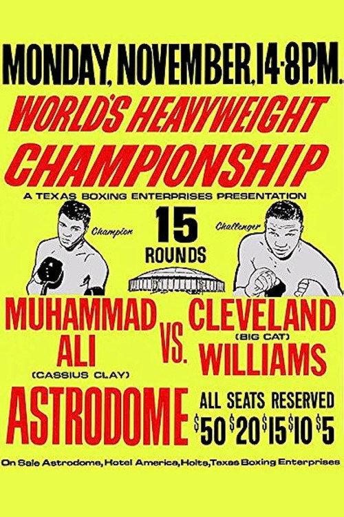 Muhammad Ali vs Cleveland Williams 1966 official movie poster