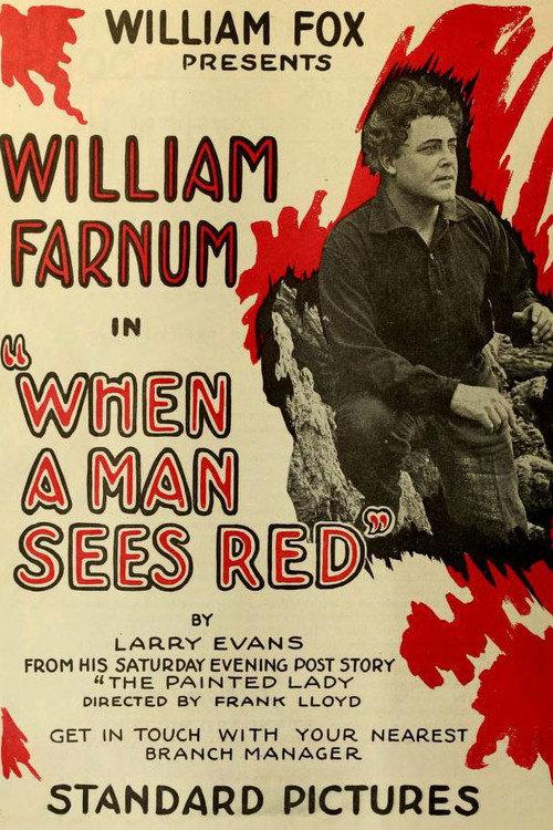 When a Man Sees Red 1917 official movie poster