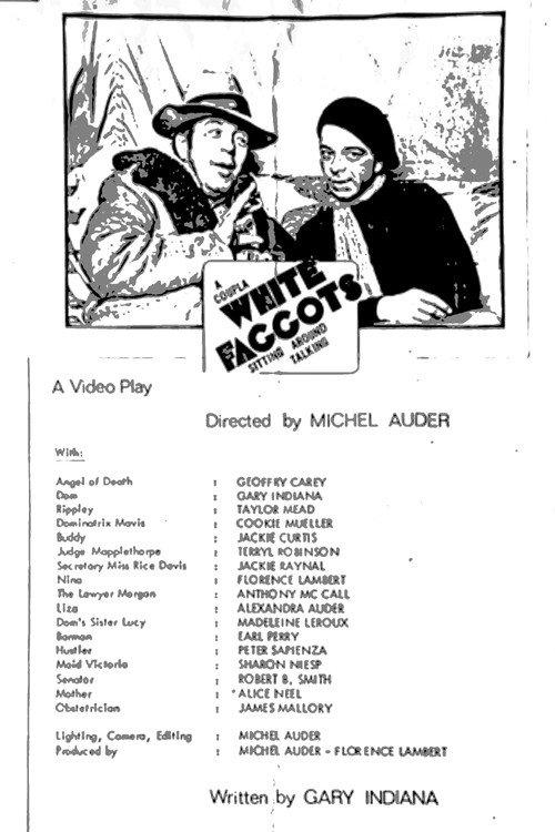 Coupla White Faggots Sitting Around Talking 1981 official movie poster
