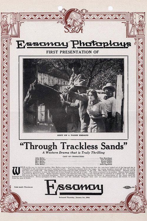 Through Trackless Sands 1914 official movie poster