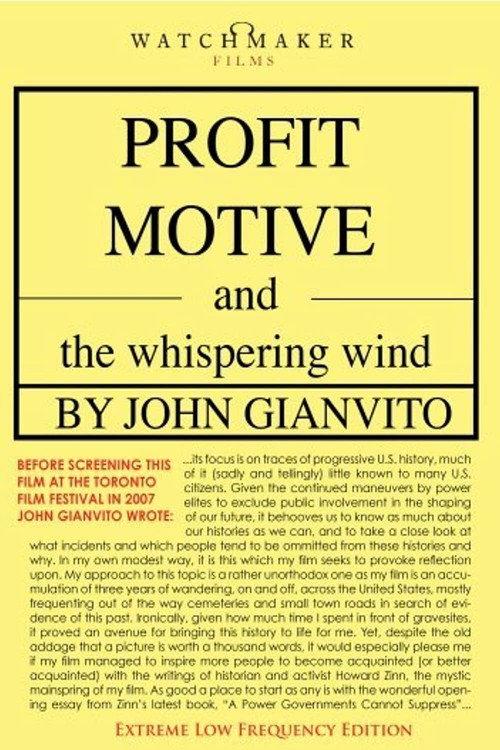 Profit Motive and the Whispering Wind 2008 official movie poster