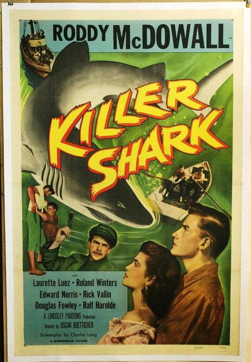 Killer Shark 1950 official movie poster