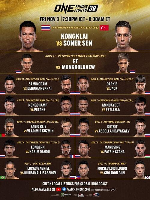 ONE Friday Fights 39: Kongklai vs. Sen 2023 official movie poster