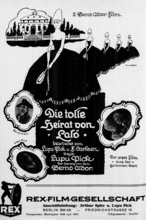 Die tolle Heirat von Laló 1918 official movie poster