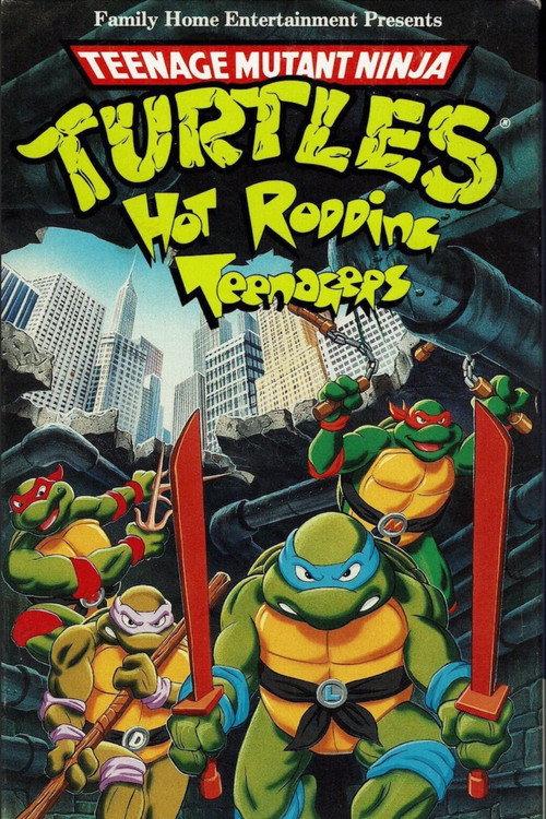 Teenage Mutant Ninja Turtles: Hot Rodding Teenagers 1988 official movie poster