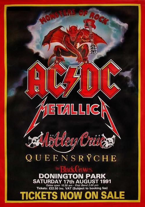 Metallica: [1995] Monsters of Rock UK 1995 official movie poster