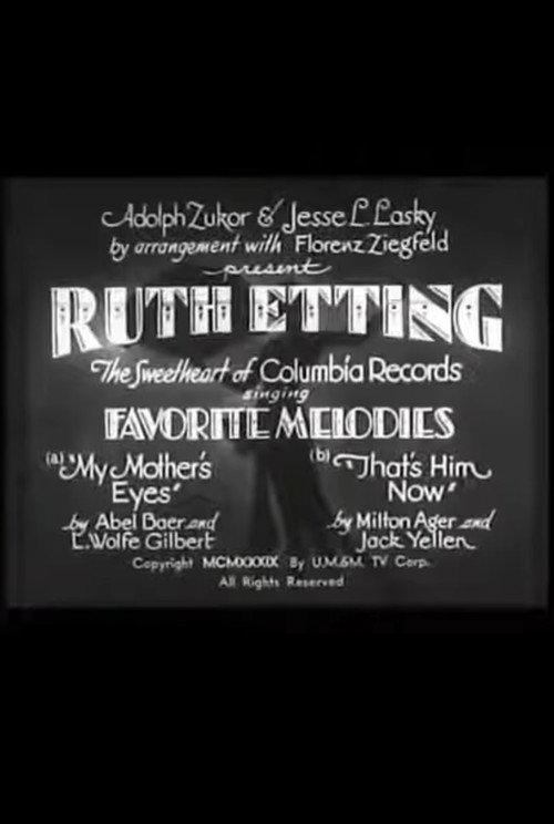 Ruth Etting in Favorite Melodies 1929 official movie poster