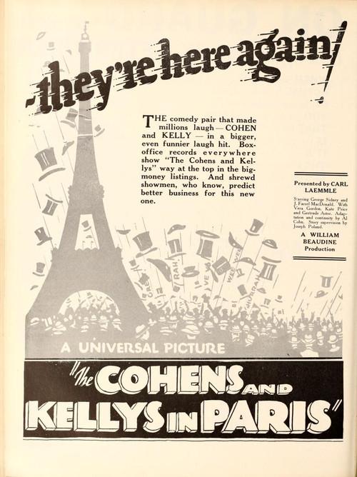 The Cohens and the Kellys in Paris 1928 official movie poster