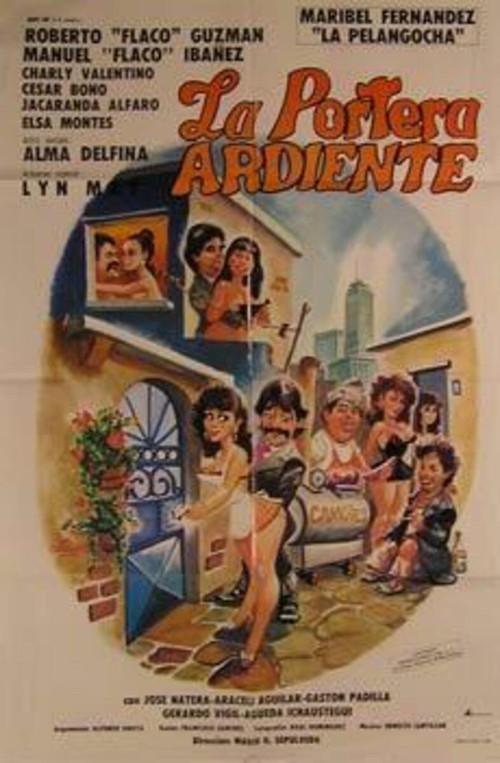 La portera ardiente 1989 official movie poster