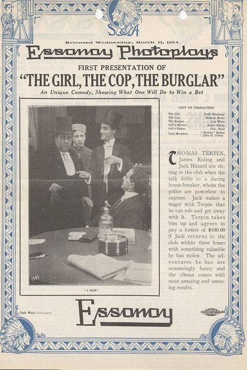 The Girl, the Cop, the Burglar 1914 official movie poster