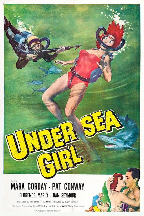 Undersea Girl 1957 official movie poster