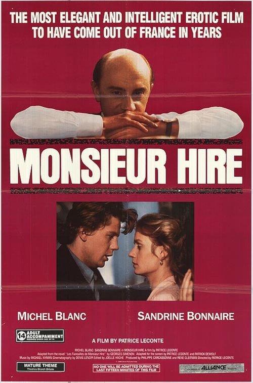 Monsieur Hire 1989 official movie poster