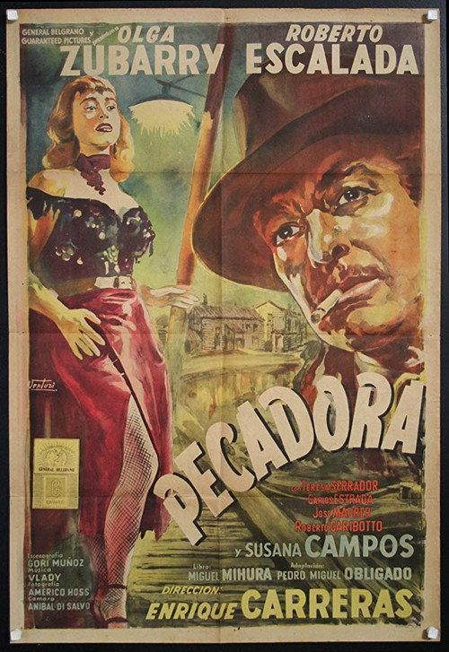 Pecadora 1956 official movie poster