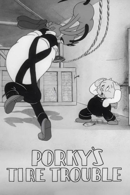 Porky's Tire Trouble 1939 official movie poster